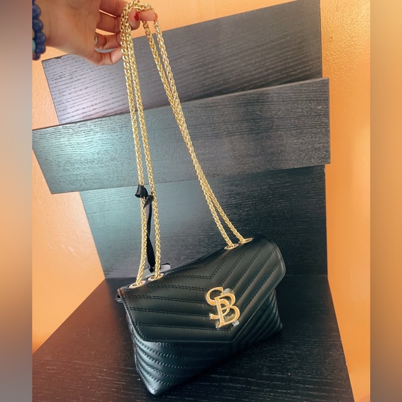 SARA BURGLAR genuine black leather shoulder bag Kate Trapunto BORSA DONNA NWT - Picture 2 of 12